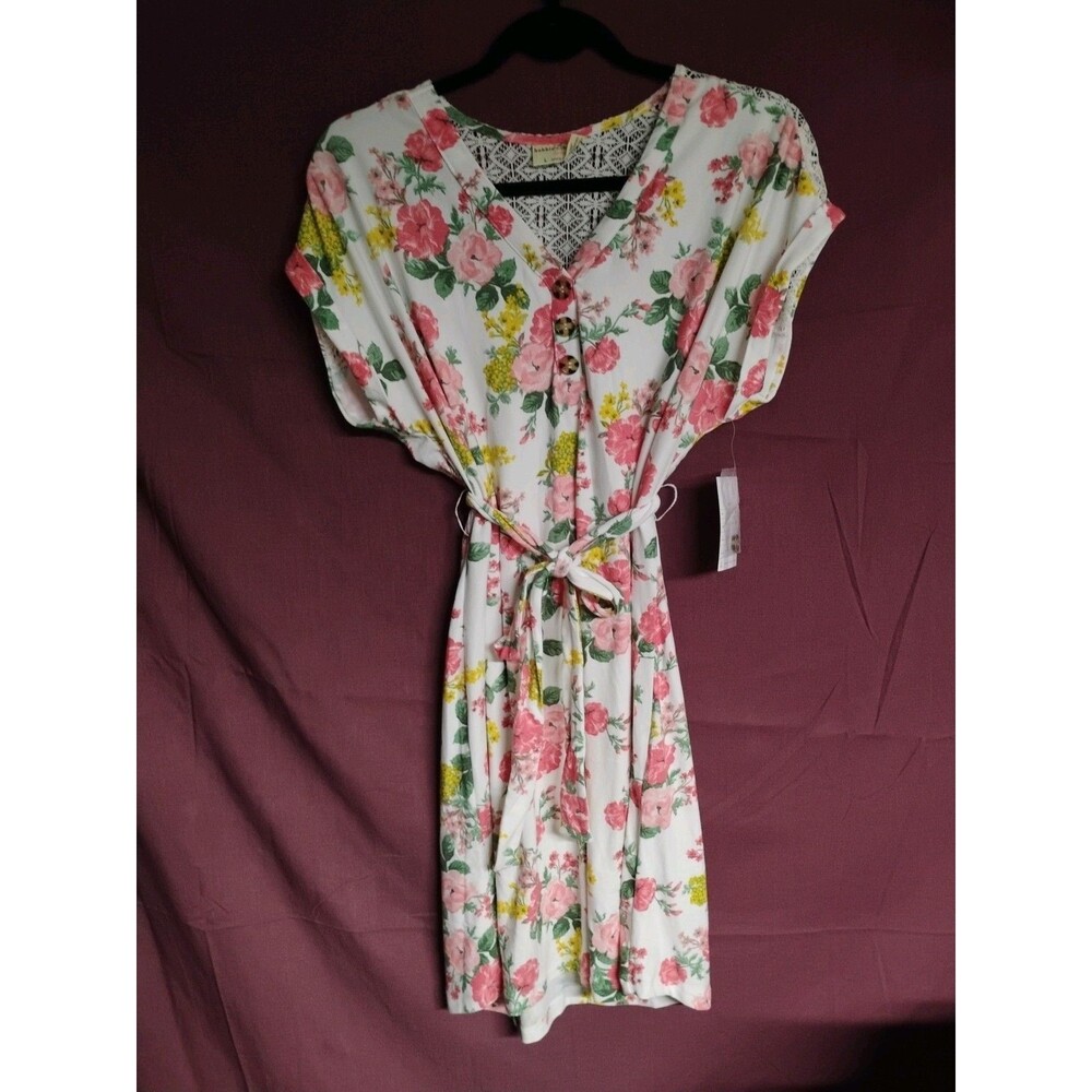 Bobbie Brooks Floral Dress Lace  Flowers Spring Floral Summer Size 1X